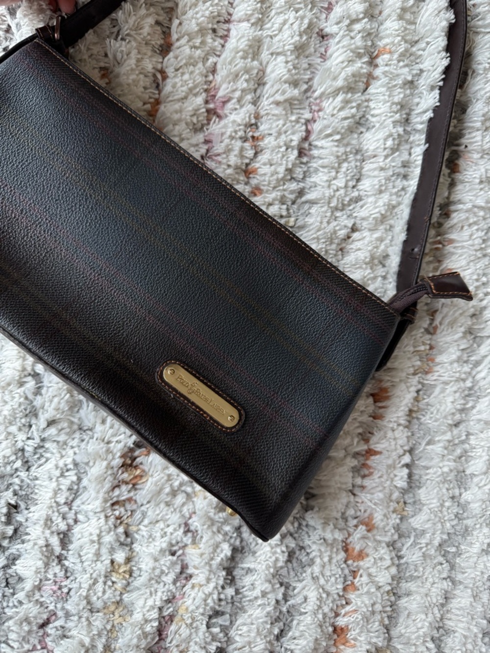 Polo by Ralph Lauren Dark Brown Leather Shoulder Bag